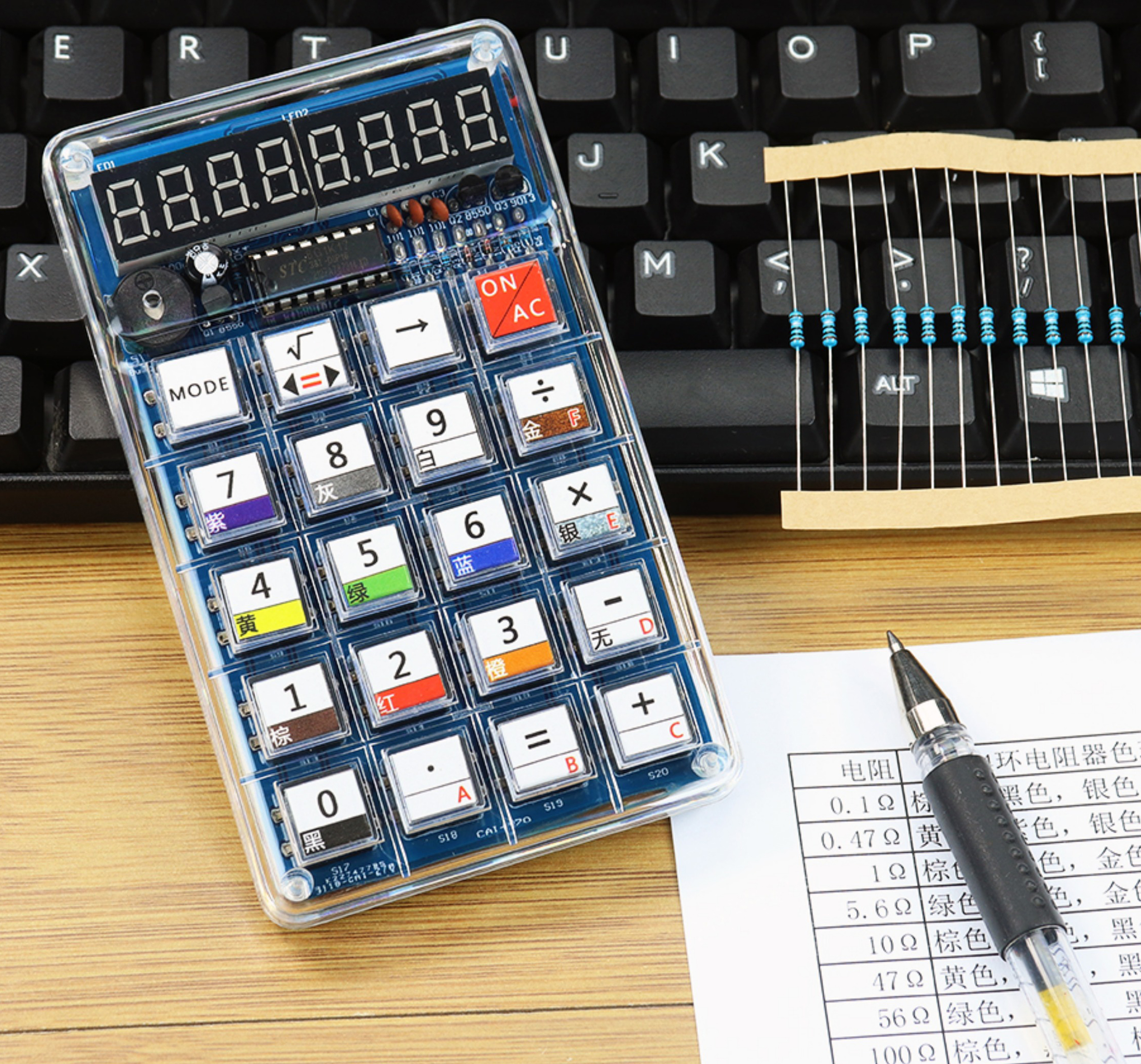 Electronics Repair School - LED Digital Tube Display Calculator DIY