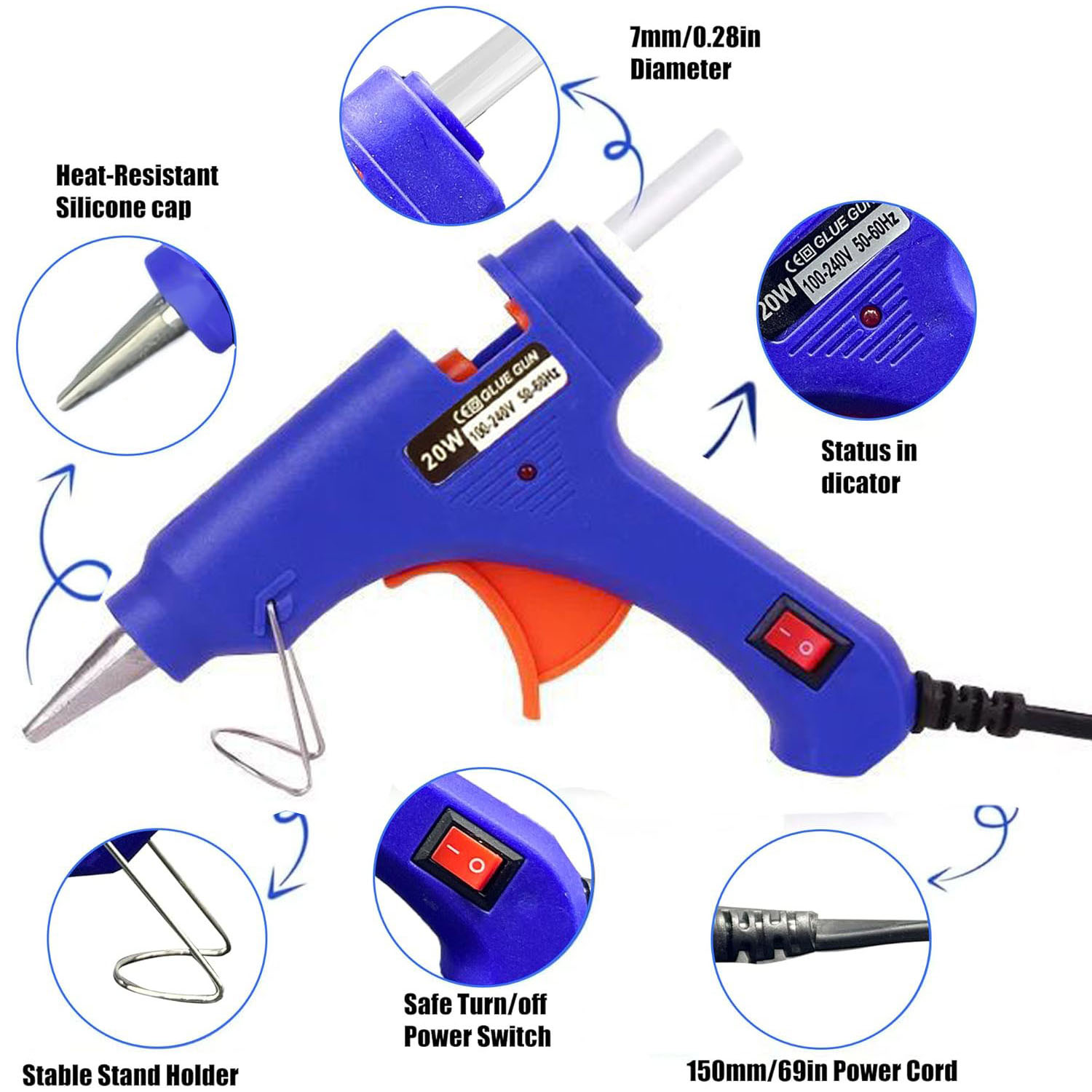 Hot Glue Gun Kit with 0-50Glue - Electronics Repair School avis et prix