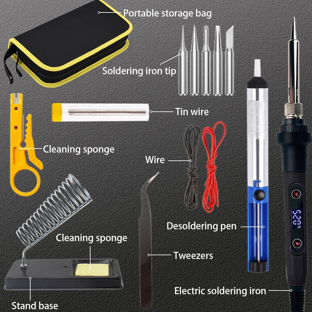 80W Soldering Iron Kit with LC - Electronics Repair Images avis et prix