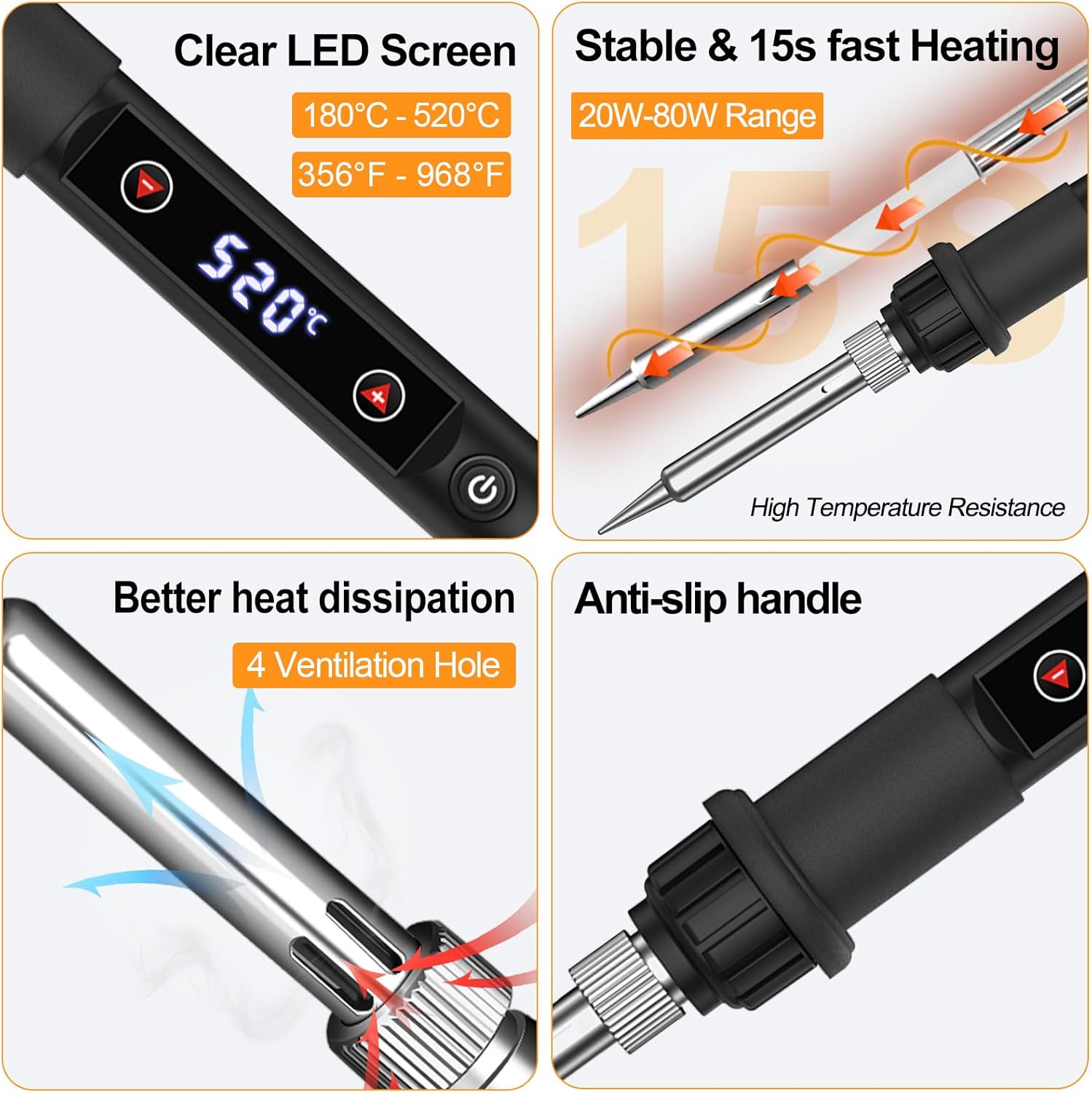 Soldering Iron Kit 80W Adjusta - Electronics Repair Images avis et prix